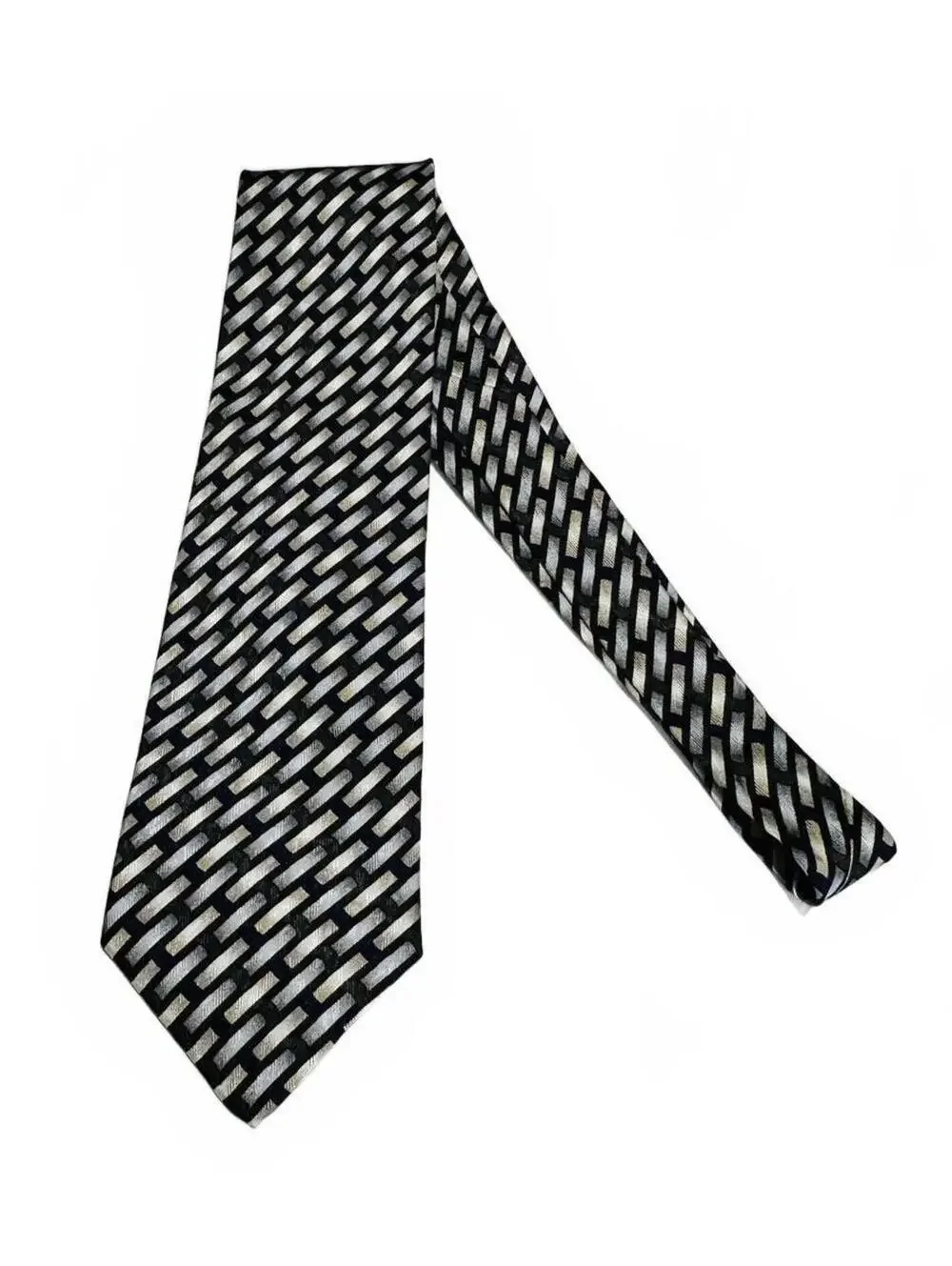 Nordstrom XMI 325 Series 100% Italian Silk Necktie Burgundy/Bl/Gr Handmade USA